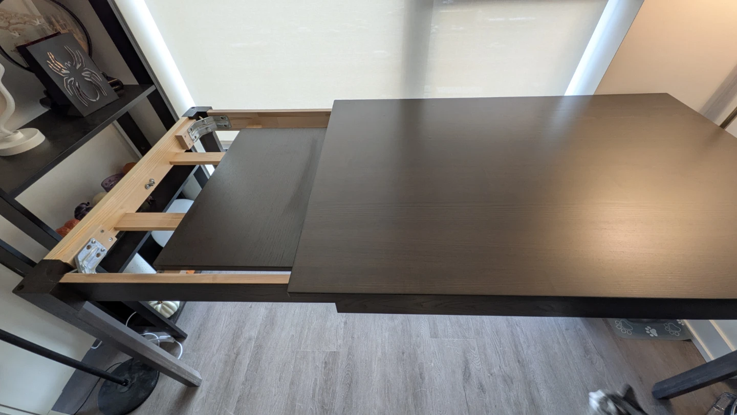 Dark Wood Extendable Dining Table + 4 chairs - photo 3
