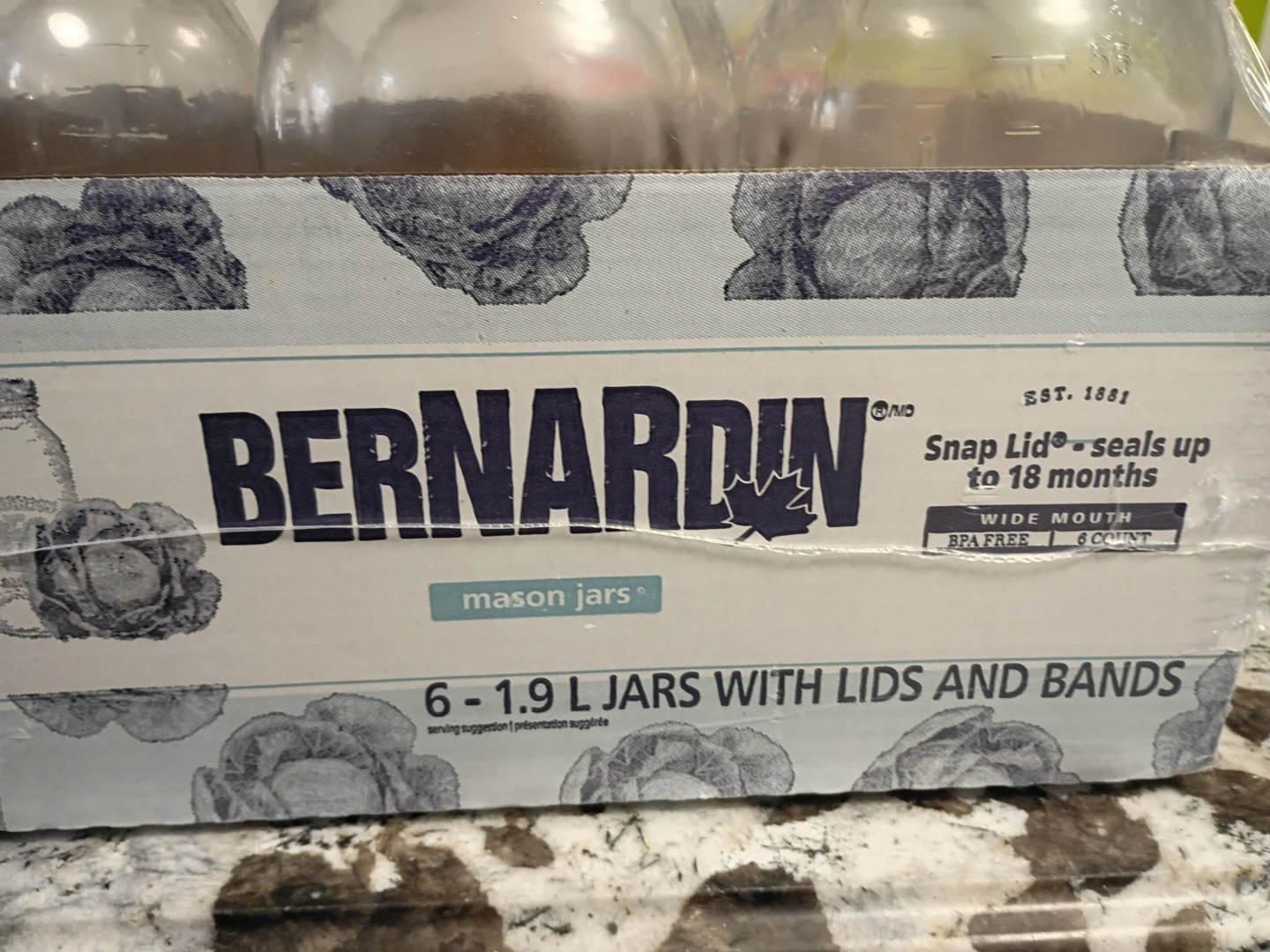Bernardin 1.9L Wide Mouth Mason Jars (6-Pack) - photo 2