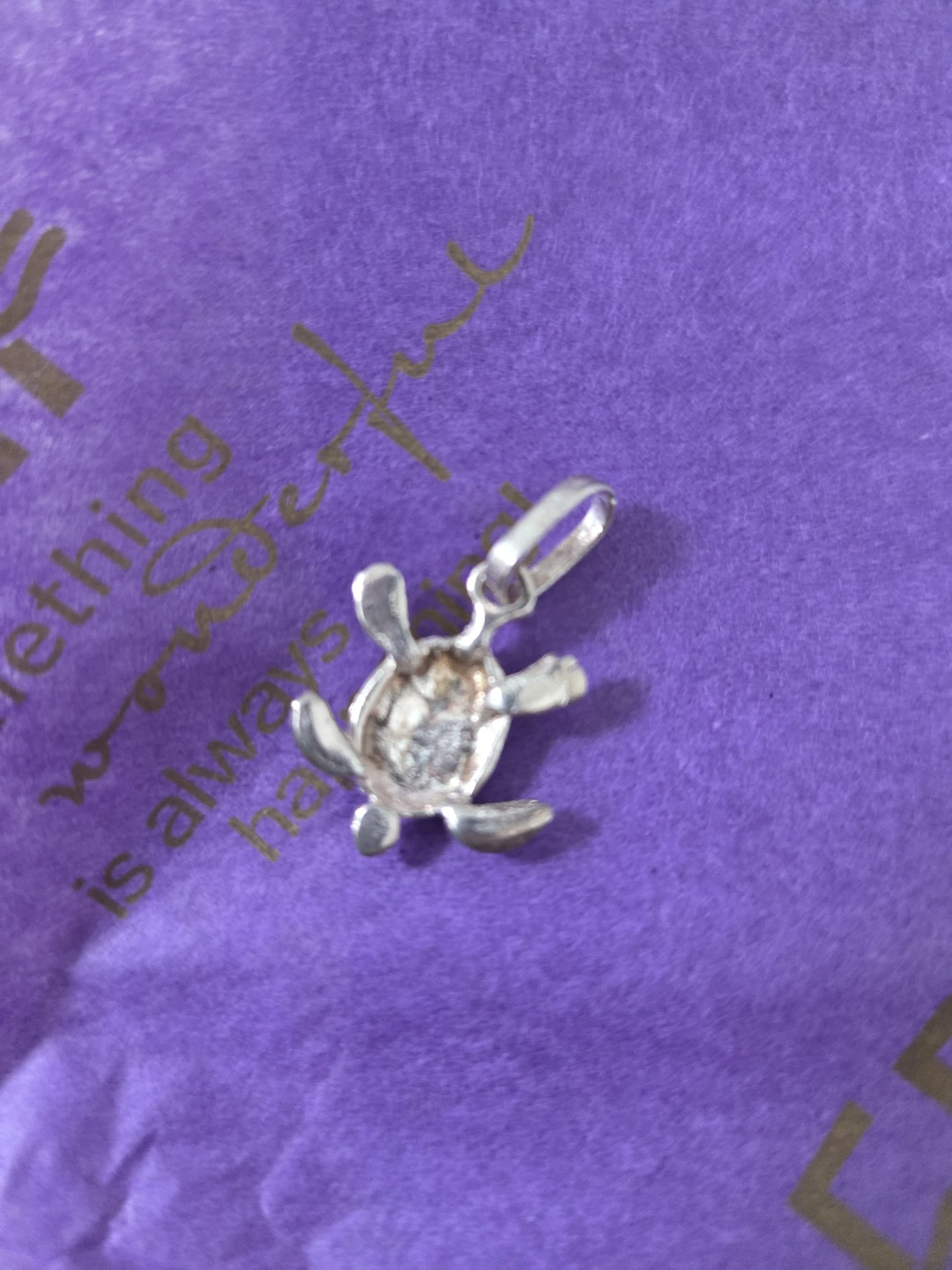 Sterling silver sea turtle pendant - photo 3