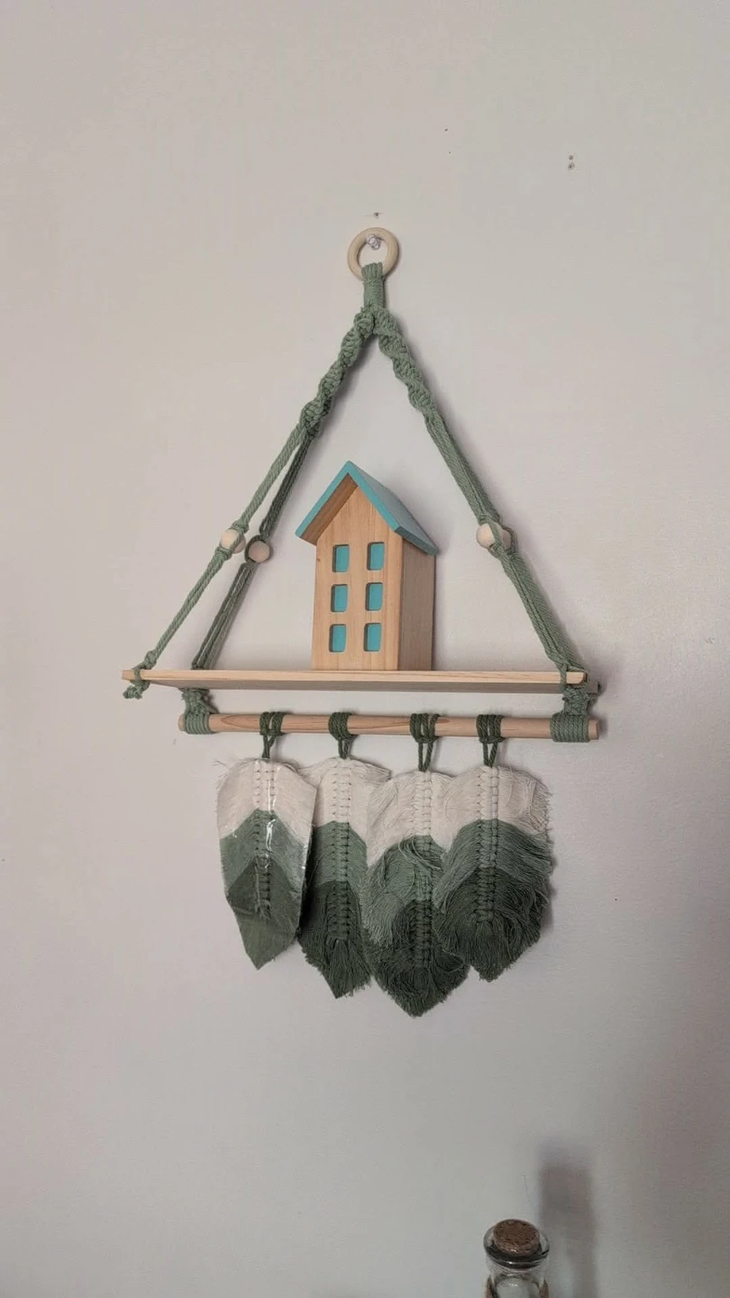 Natural Wooden Wall Mounted Flower Pot - photo 4
