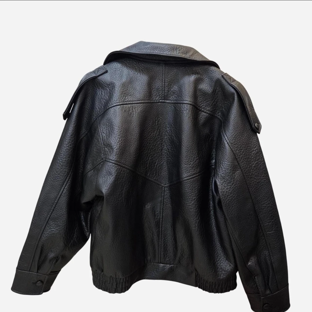 Zara Black Leather Jacket - photo 2