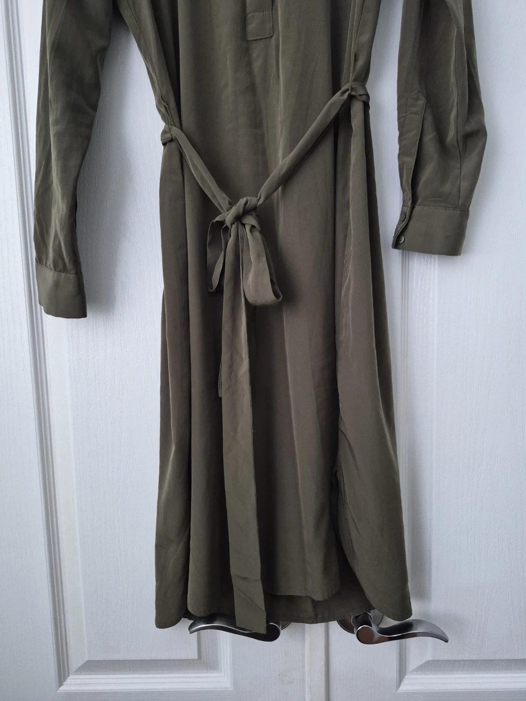 Banana Republic Olive Green Midi Shirt Dress - photo 5