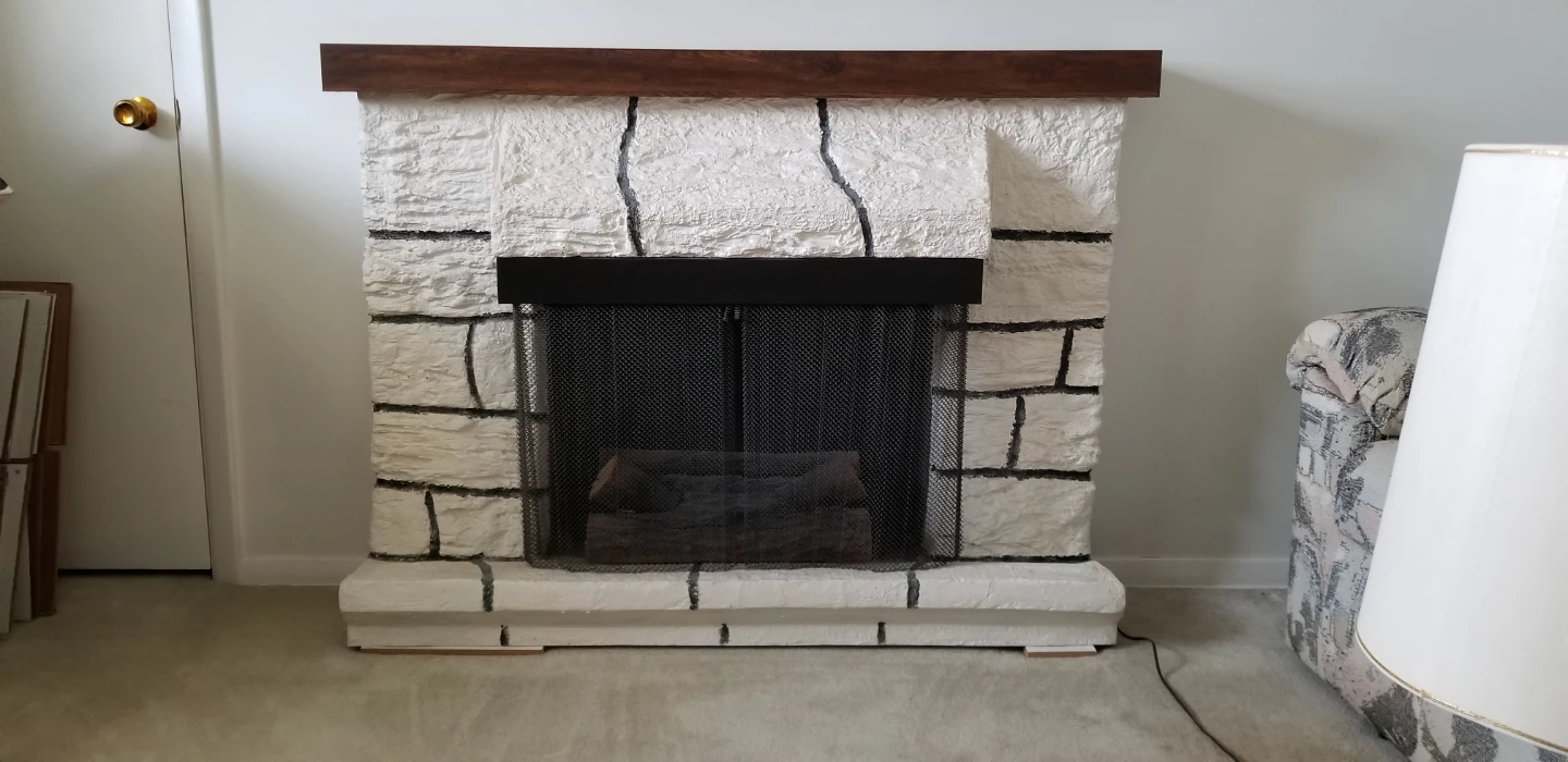 Electric Fireplace with Faux Stone Surround - photo 3