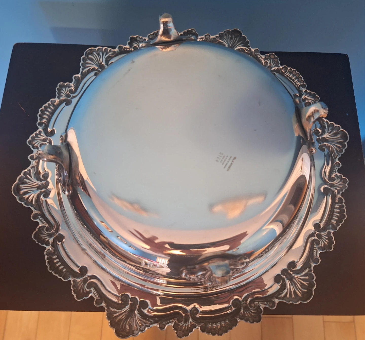 Vintage Silver-Plated Serving Dish with Glass Insert - photo 3