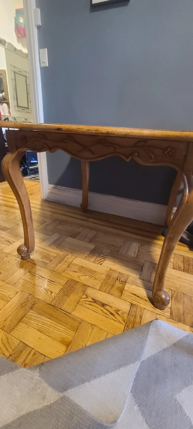 Wooden Dining Table with Parquet Top - photo 3