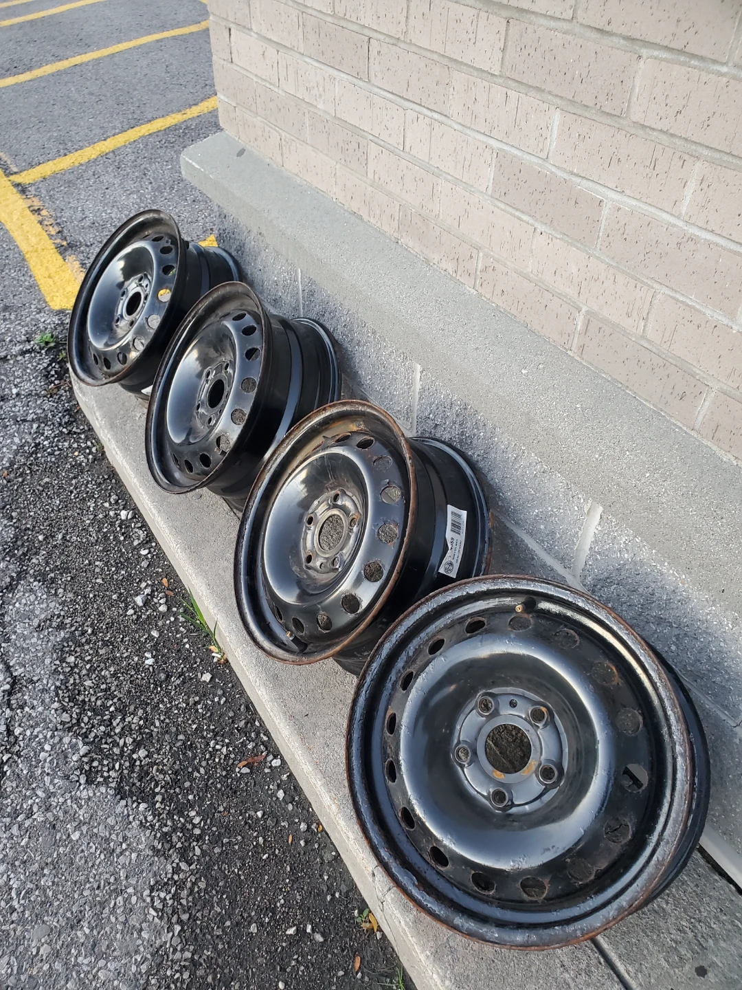 Set of 4 Black Steel 15 Inch Rims - photo 3