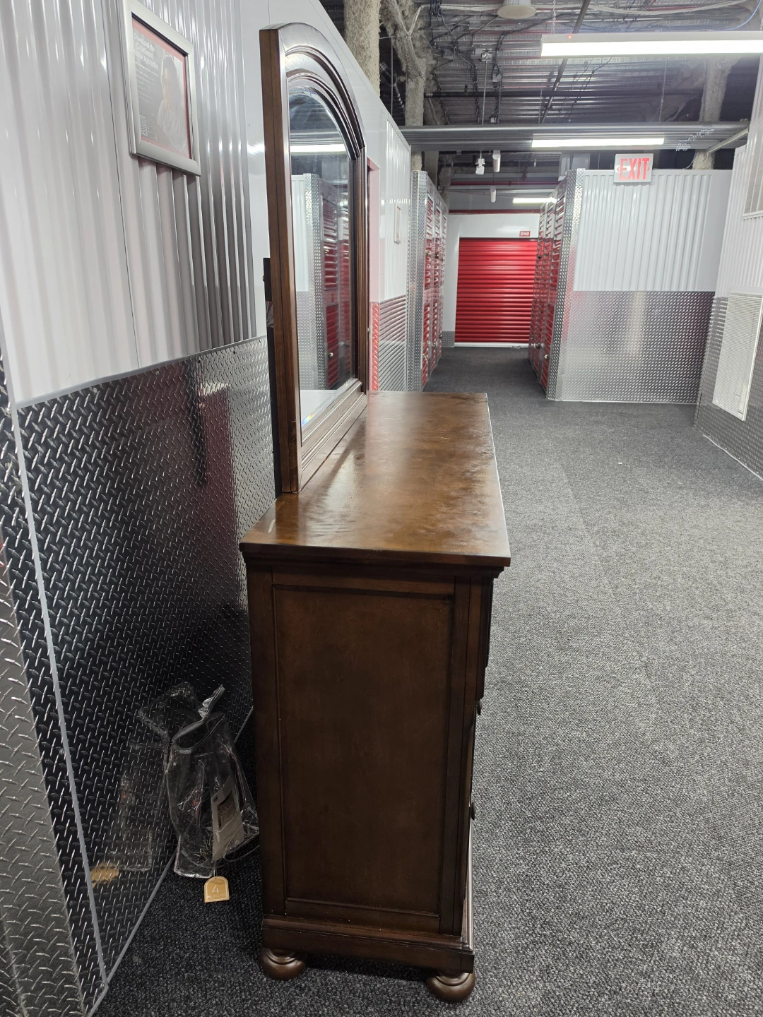 Wooden Dresser with Mirror - photo 4