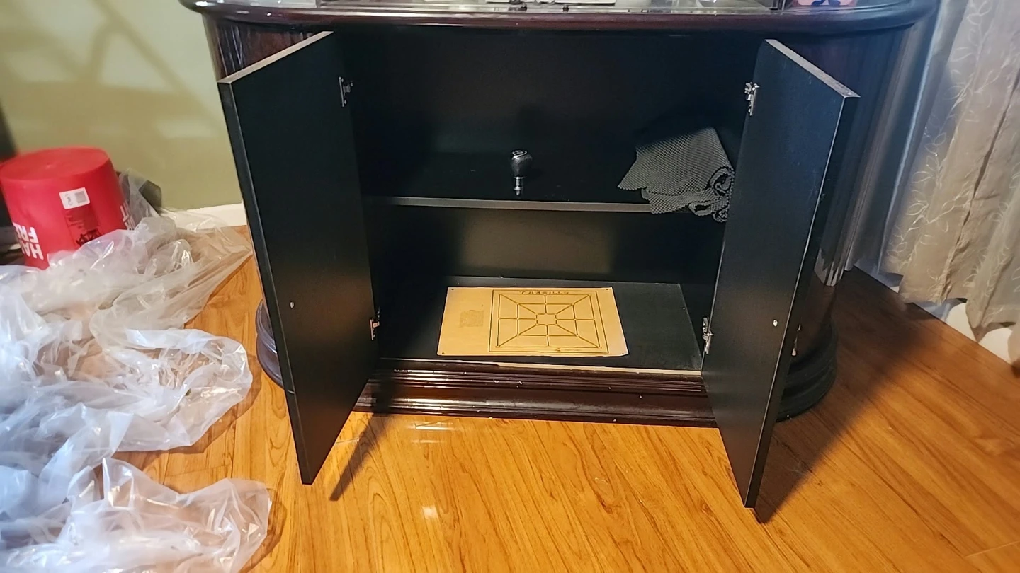 Dark Wood Curio Cabinet Display Case - photo 2