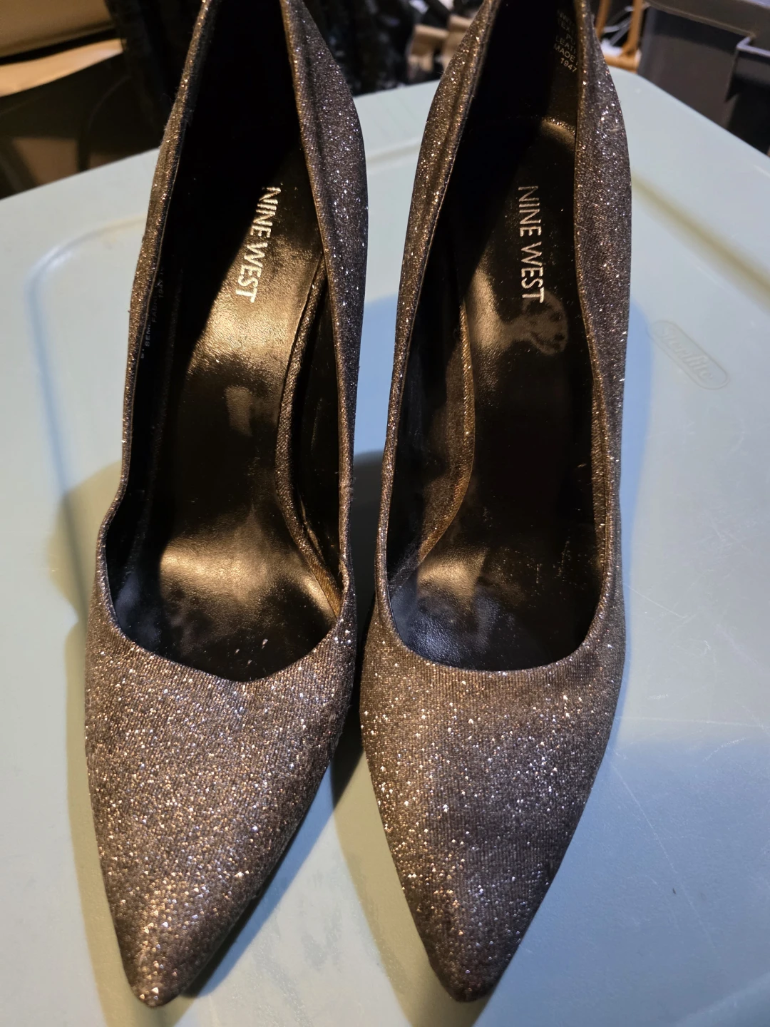 Nine West Glitter Stiletto Heels