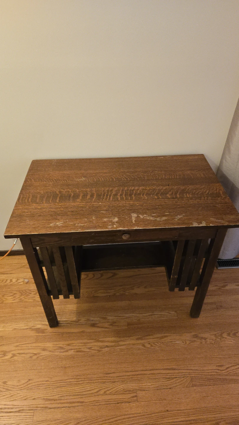 Mission-Style Wooden Desk - photo 5