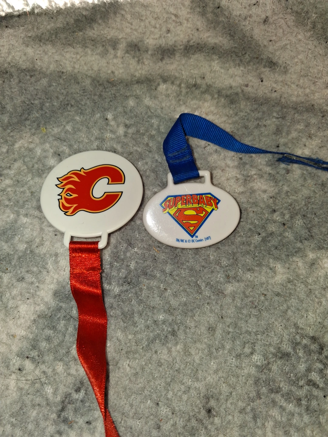 Calgary Flames and Superbaby Pacifier Clips