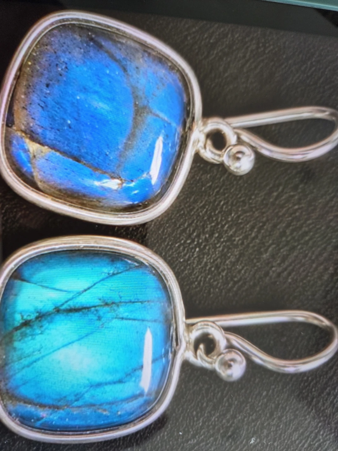 Silver (3.42) Labradorite Earrings - photo 2