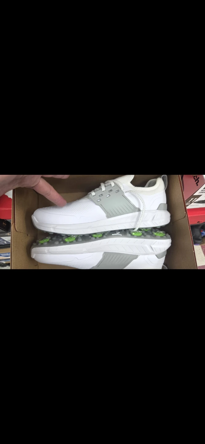 Puma Ignite Golf Shoes - White/Grey - Size 10.5
