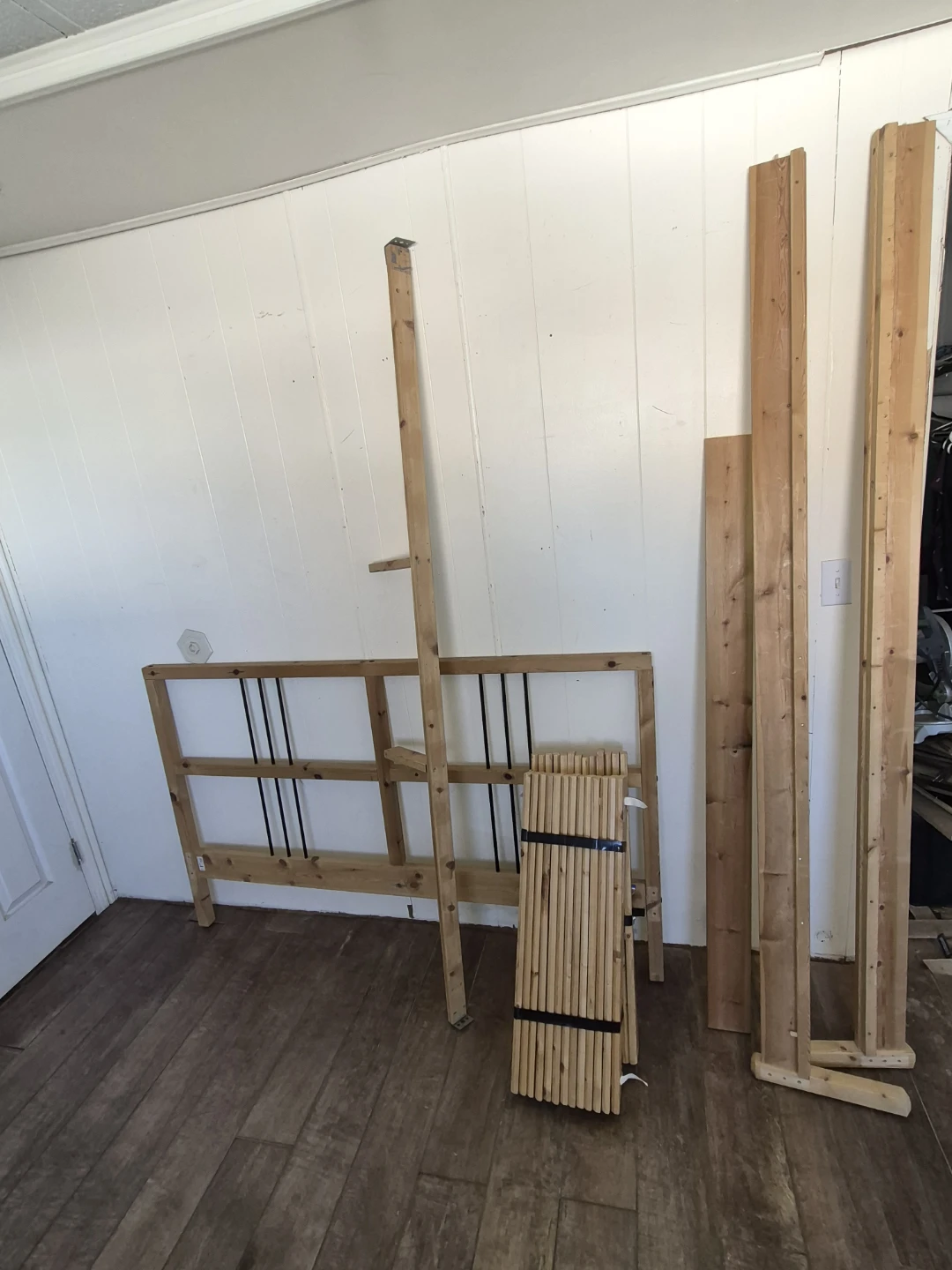 Solid pine queen bed frame