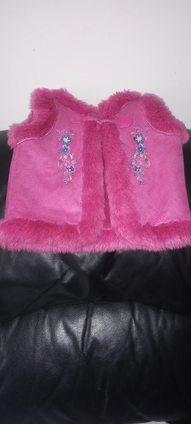 George Girls' Pink Faux Fur Vest - photo 3