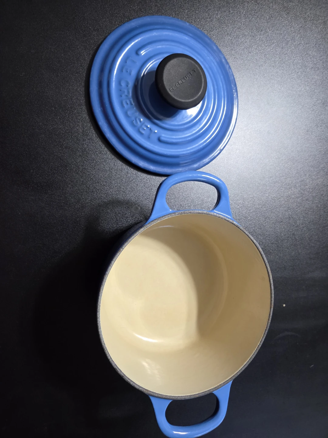 Le Creuset Enameled Cast Iron Mini Cocotte 14cm Blue - photo 4