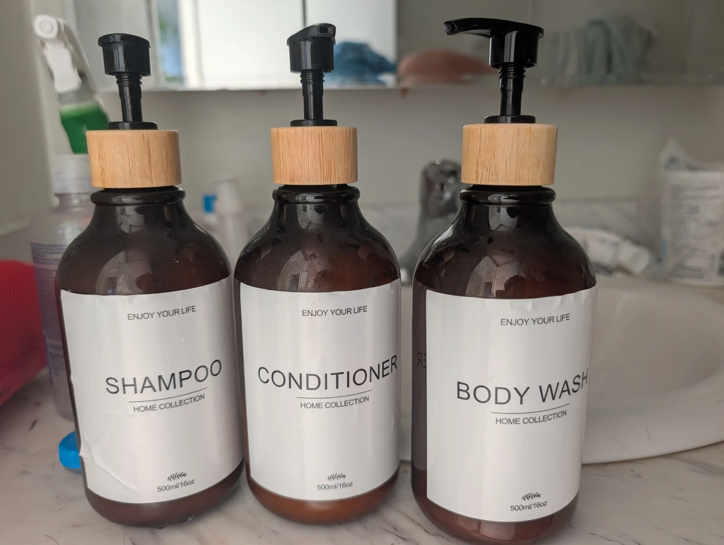 Mithrgrous 5-Pack Refillable Amber plastic Bottles - photo 2