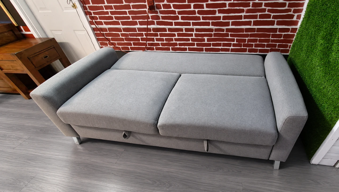 Grey Pull-Out Sofa Bed - photo 2