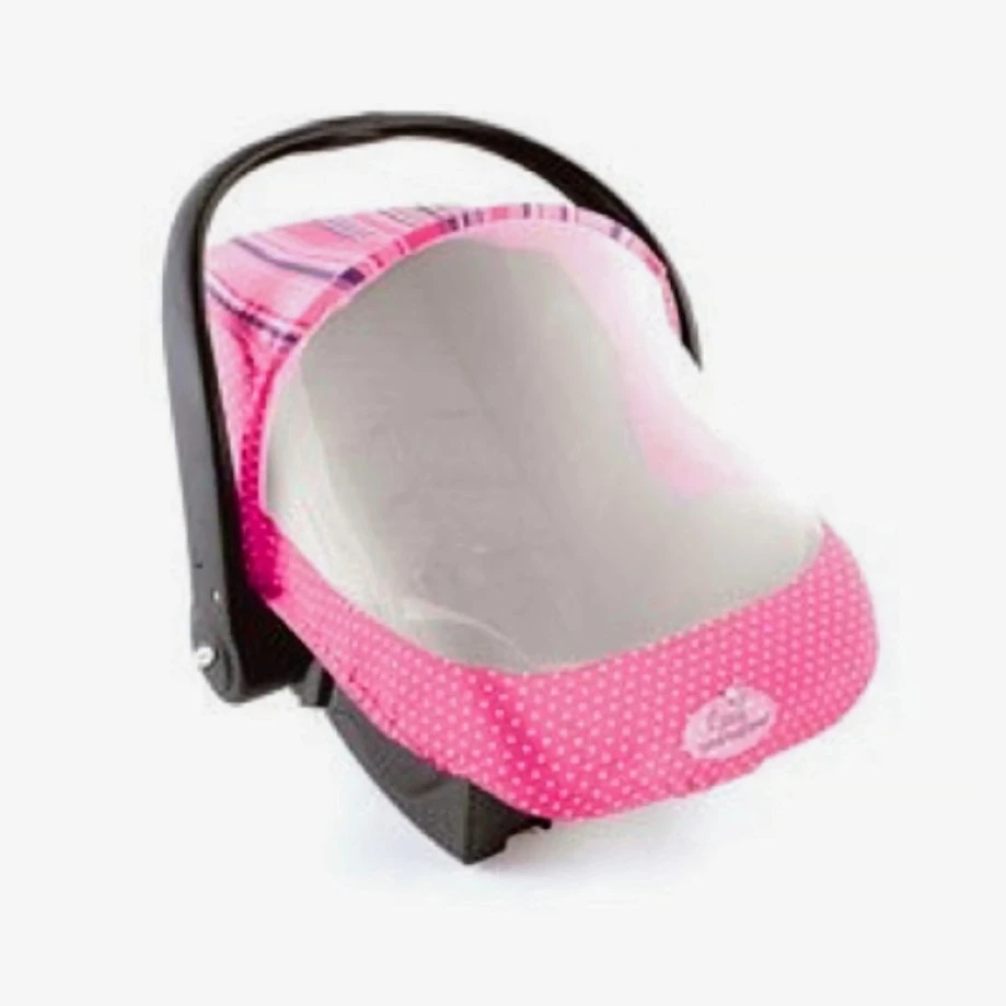 Pink Snug & Bug Infant Card Seat Cover