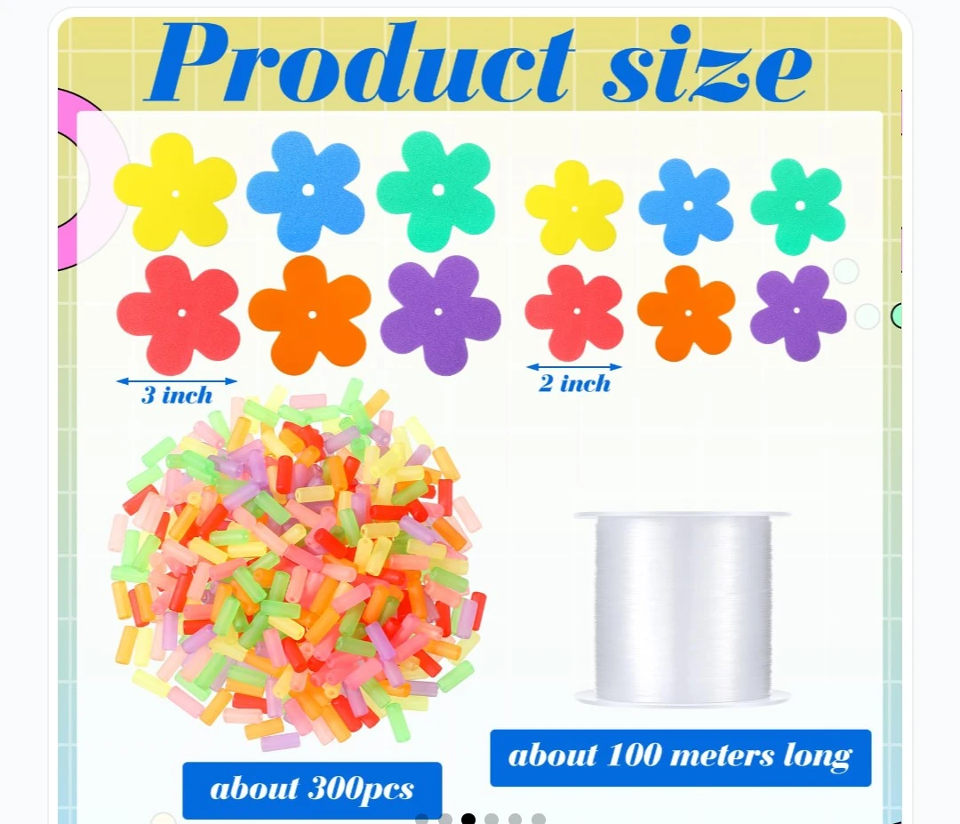 Wettarn 48 Pcs Hawaiian Lei Making Kit Kids Craft DIY Luau - photo 2