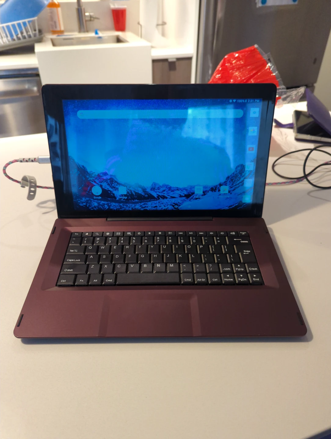 Android Tablet with Keyboard Dock