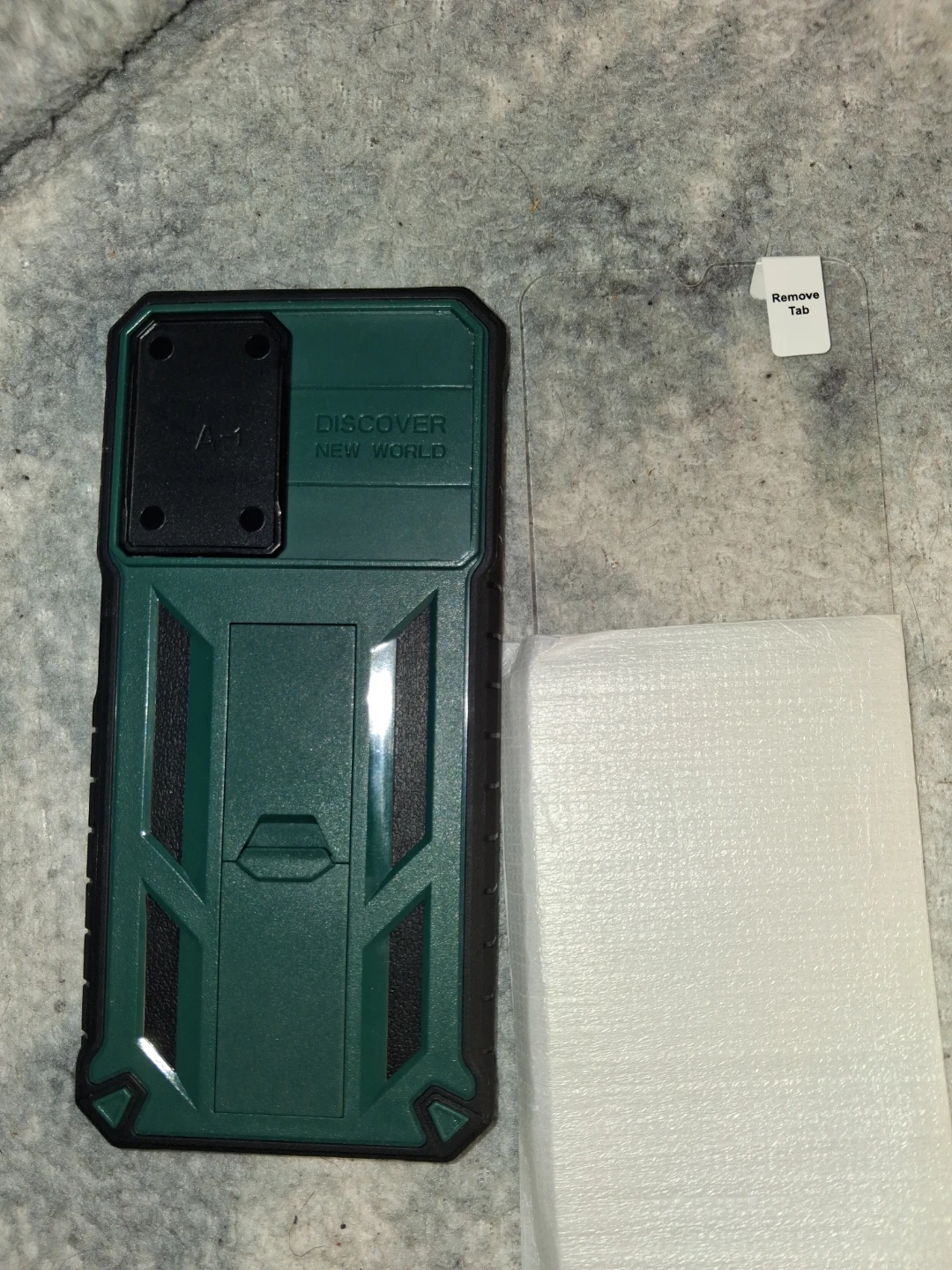 Green protective phone case with kickstand - photo 2