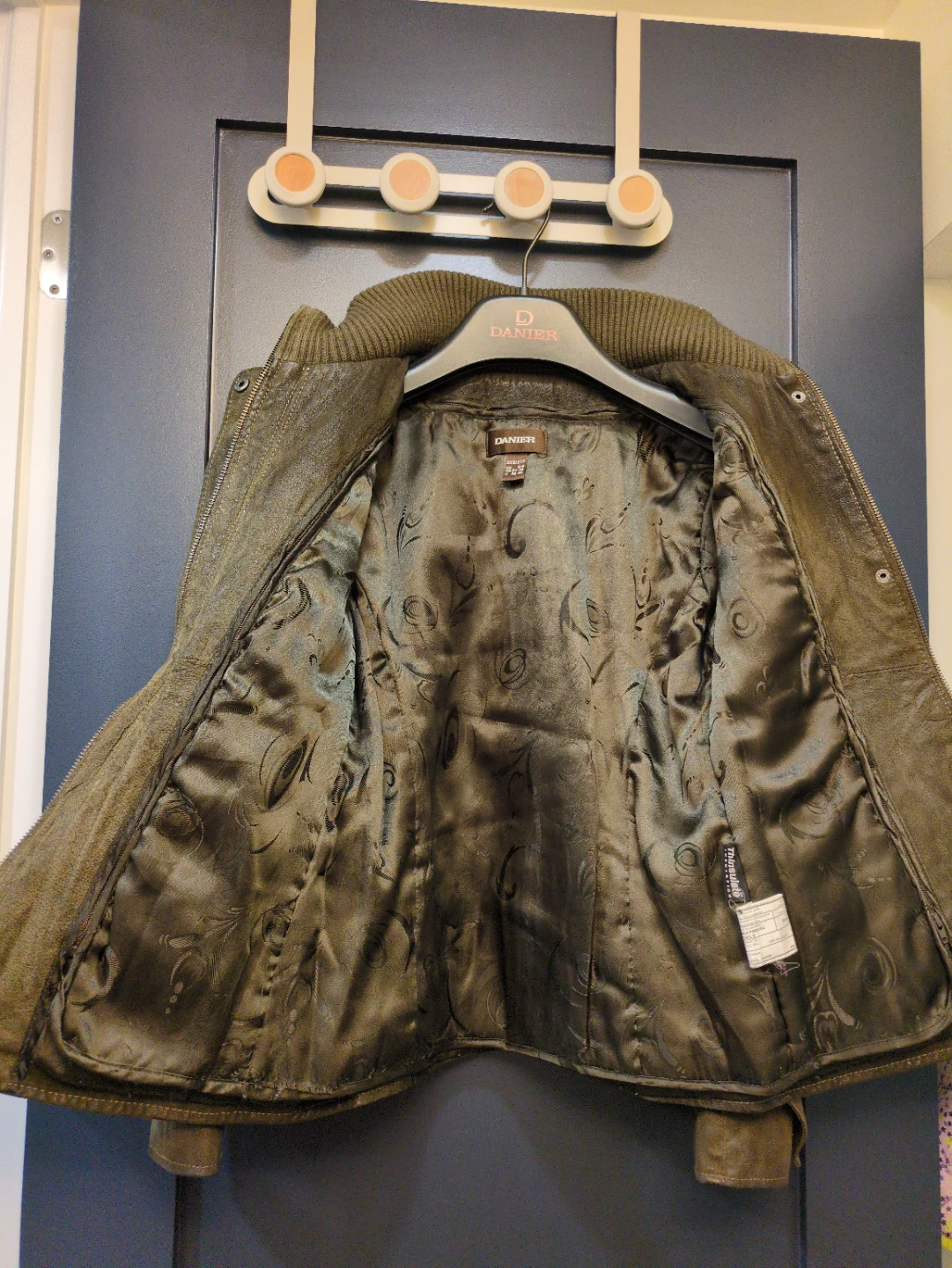 XXS Danier Olive Leather Jacket - photo 3