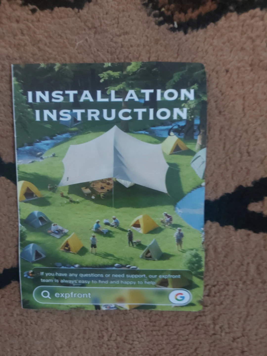 jijingtansuo Camping Tarp 15x11ft Khaki - photo 5