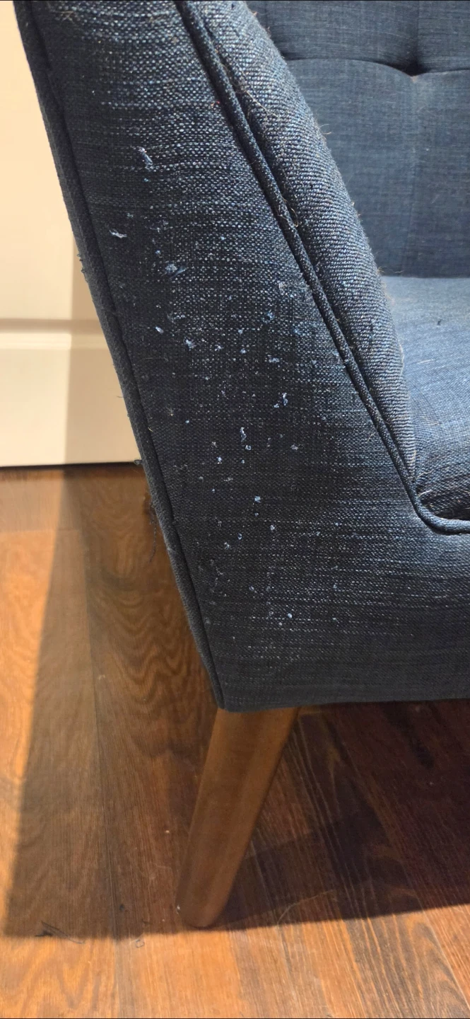 Mid-Century Style Blue Accent Armchair - photo 3