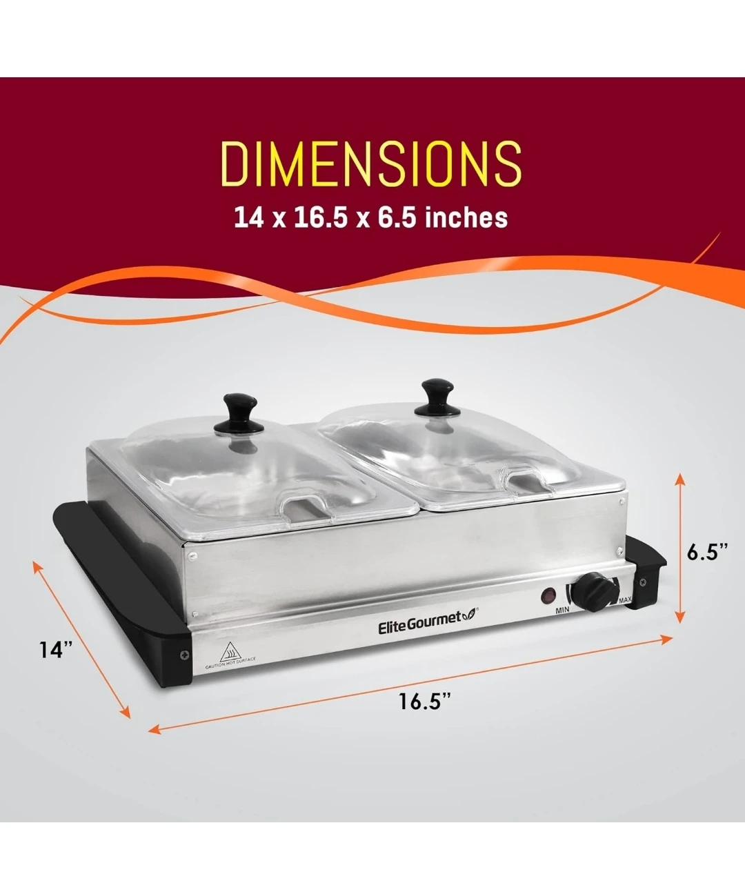 Elite Gourmet Buffet Warming Tray