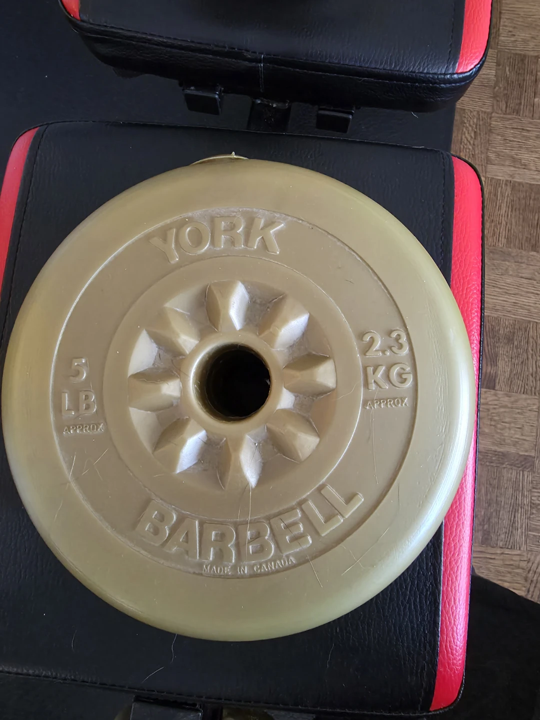 Barbell Weight Set with Bench - 80lbs - photo 2