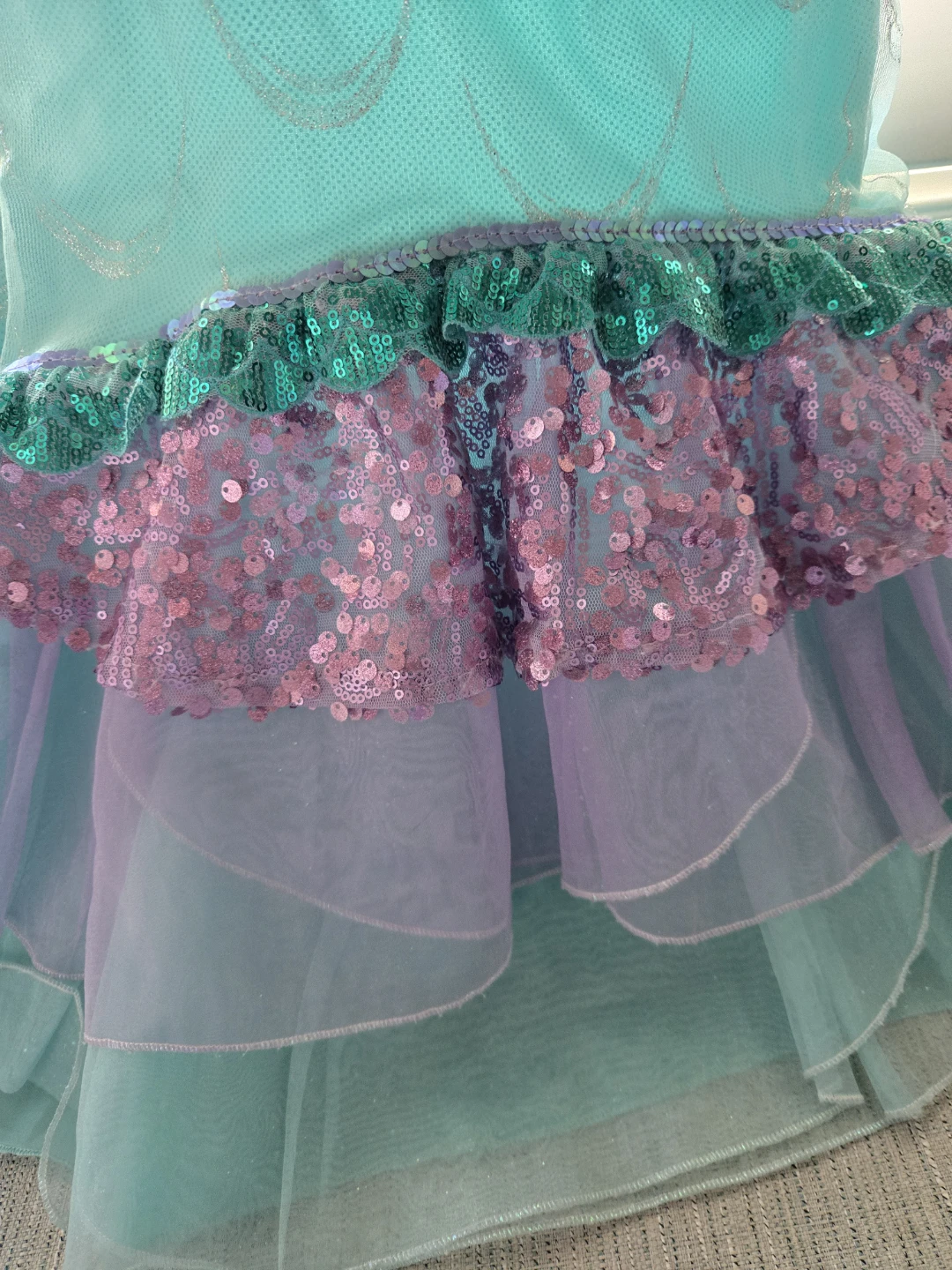 Disney Mermaid Dress Costume with singing shell Size 7/8 - photo 3
