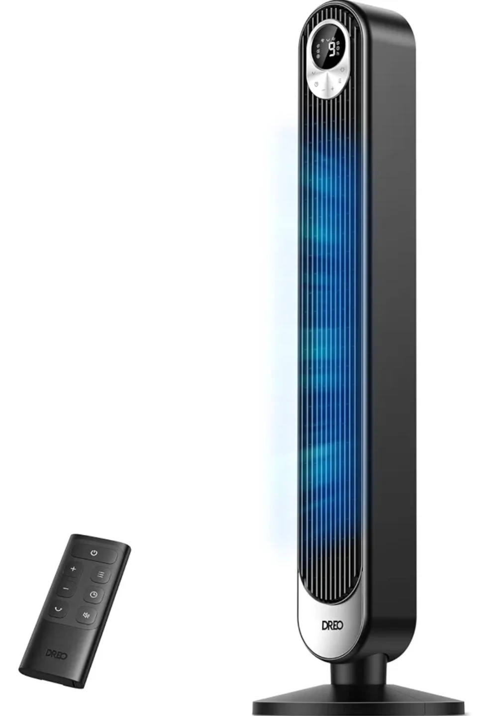 DREO Tower Standing Fan, Oscillating Bladeless Fan with Remote - photo 2