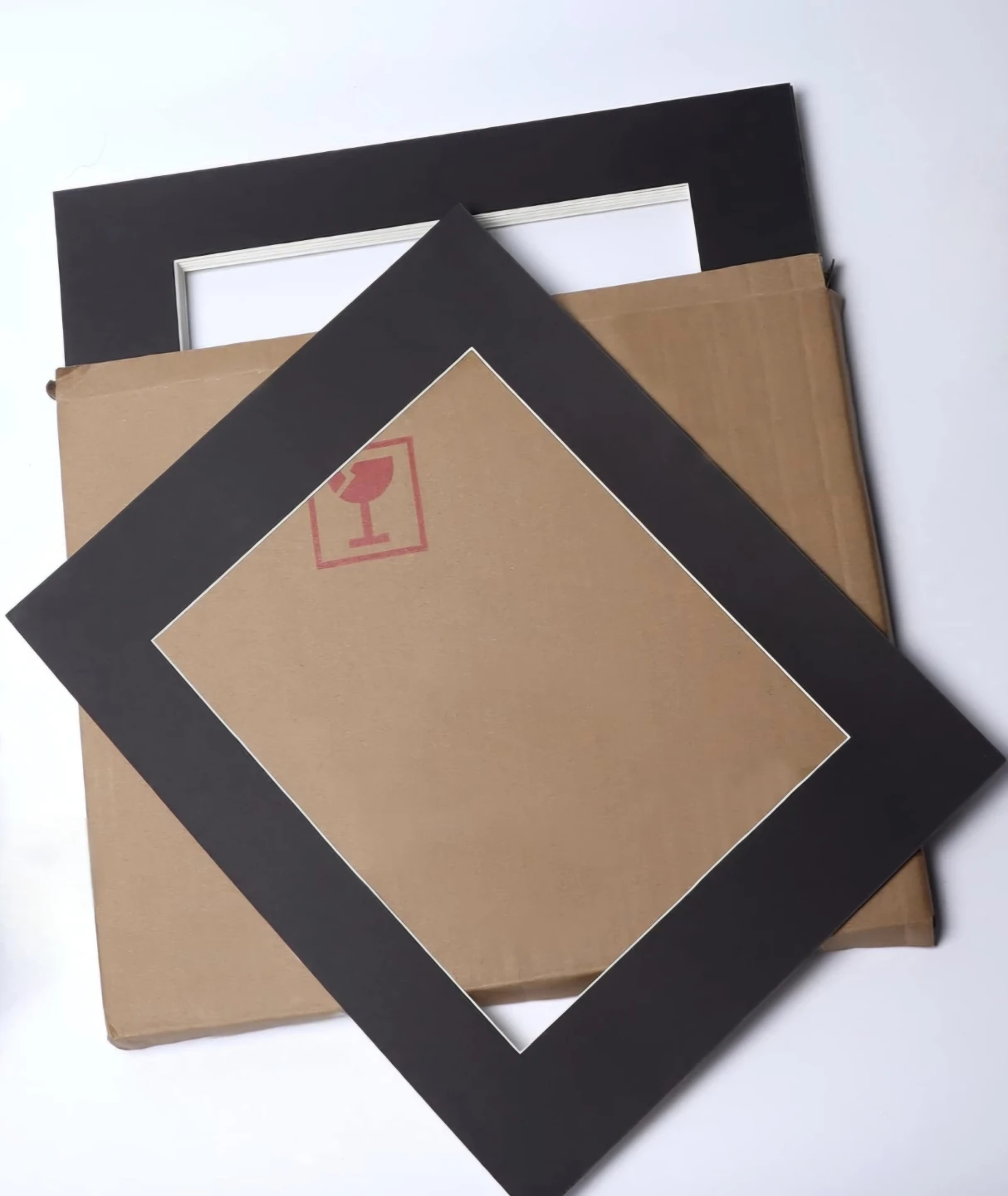 Pack of 12  Black 11"x14" Picture Frame Mats - photo 3