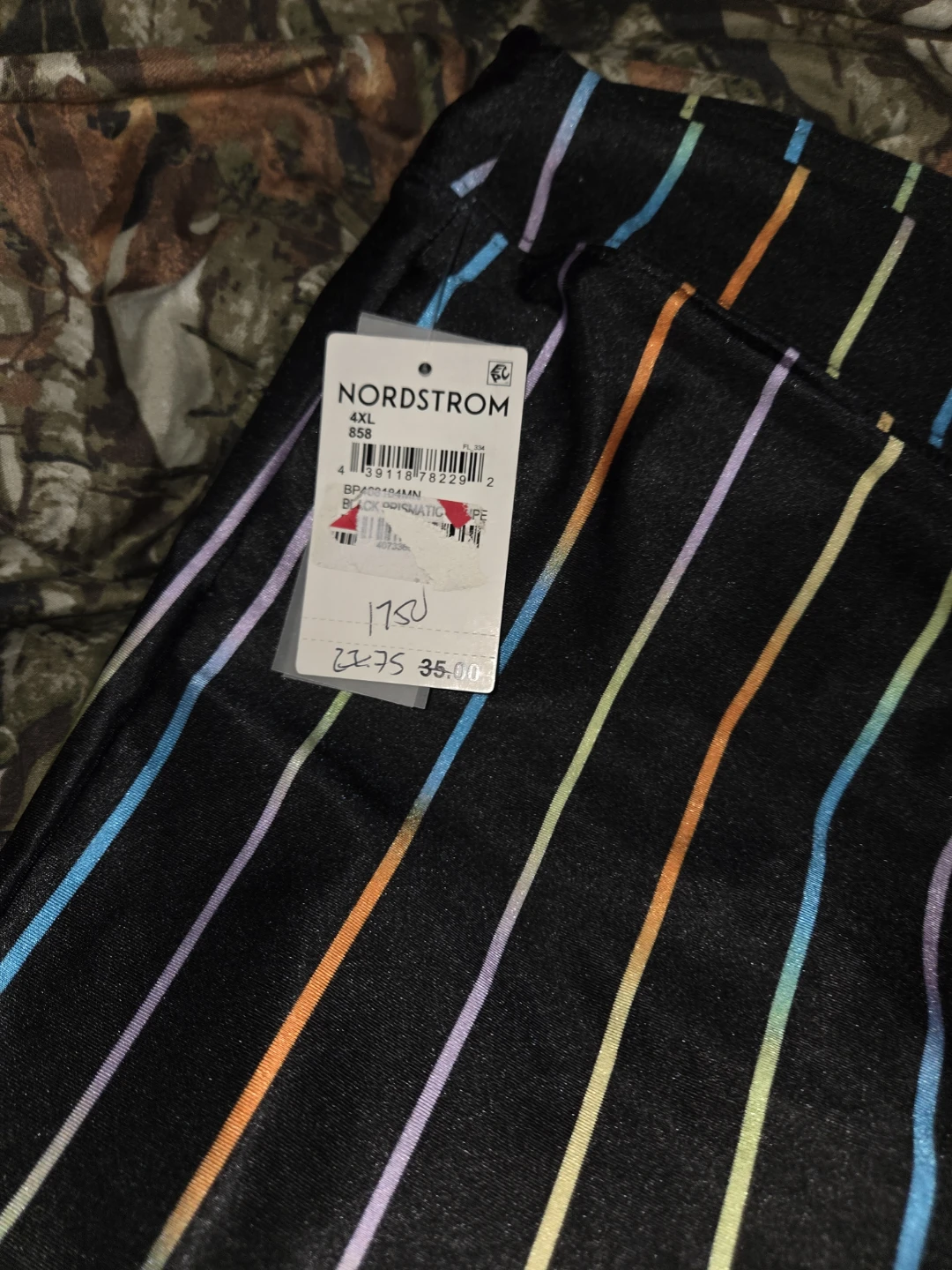 Be Proud 'Prismatic Stripes' Stretch Shorts in a Men's 4XL - photo 4