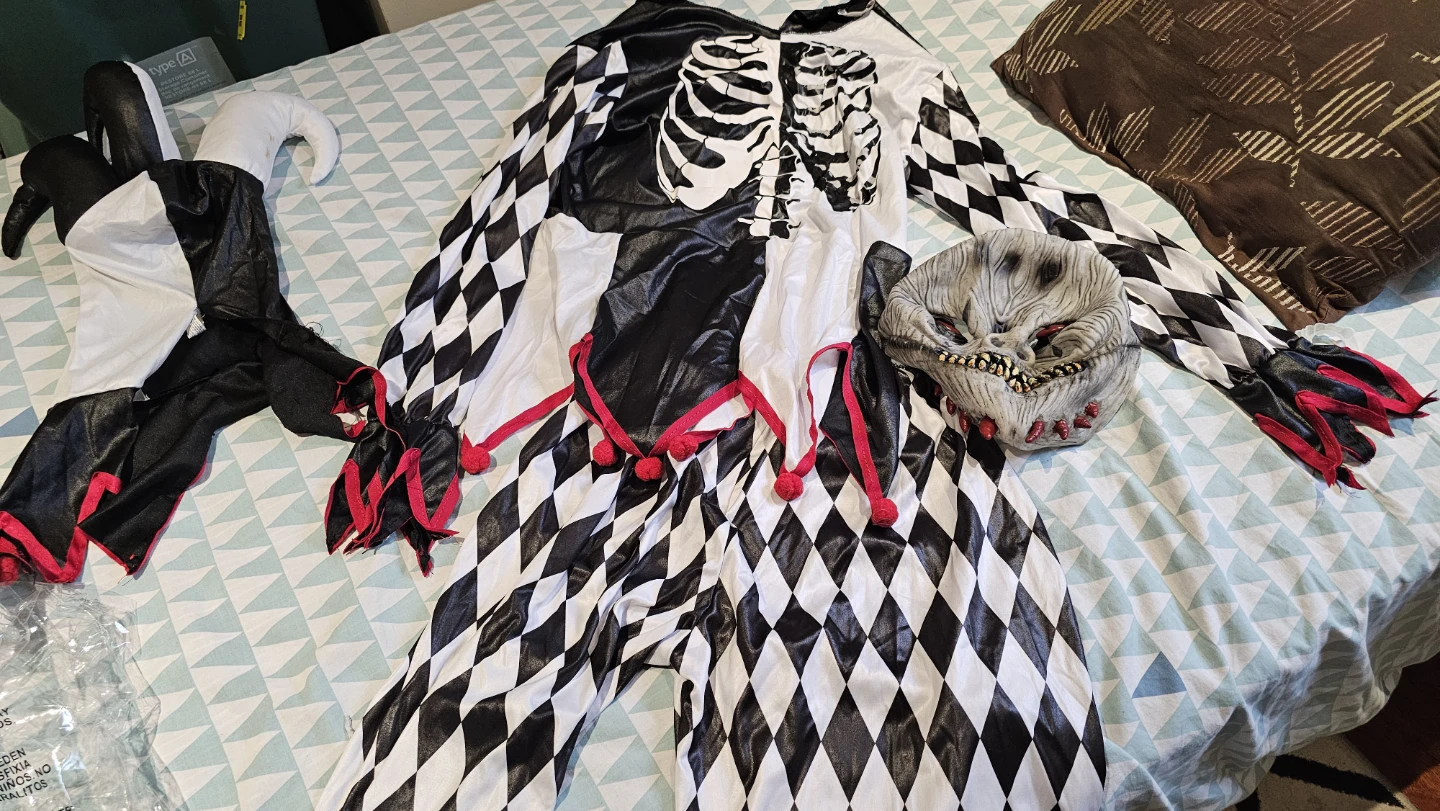 Skeleton Jester Halloween Costume - photo 3