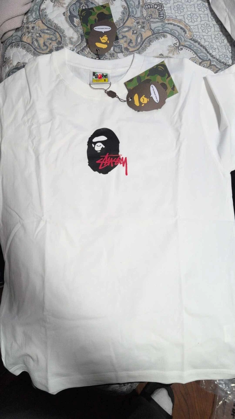 Stussy x Bape Shirt White - photo 2