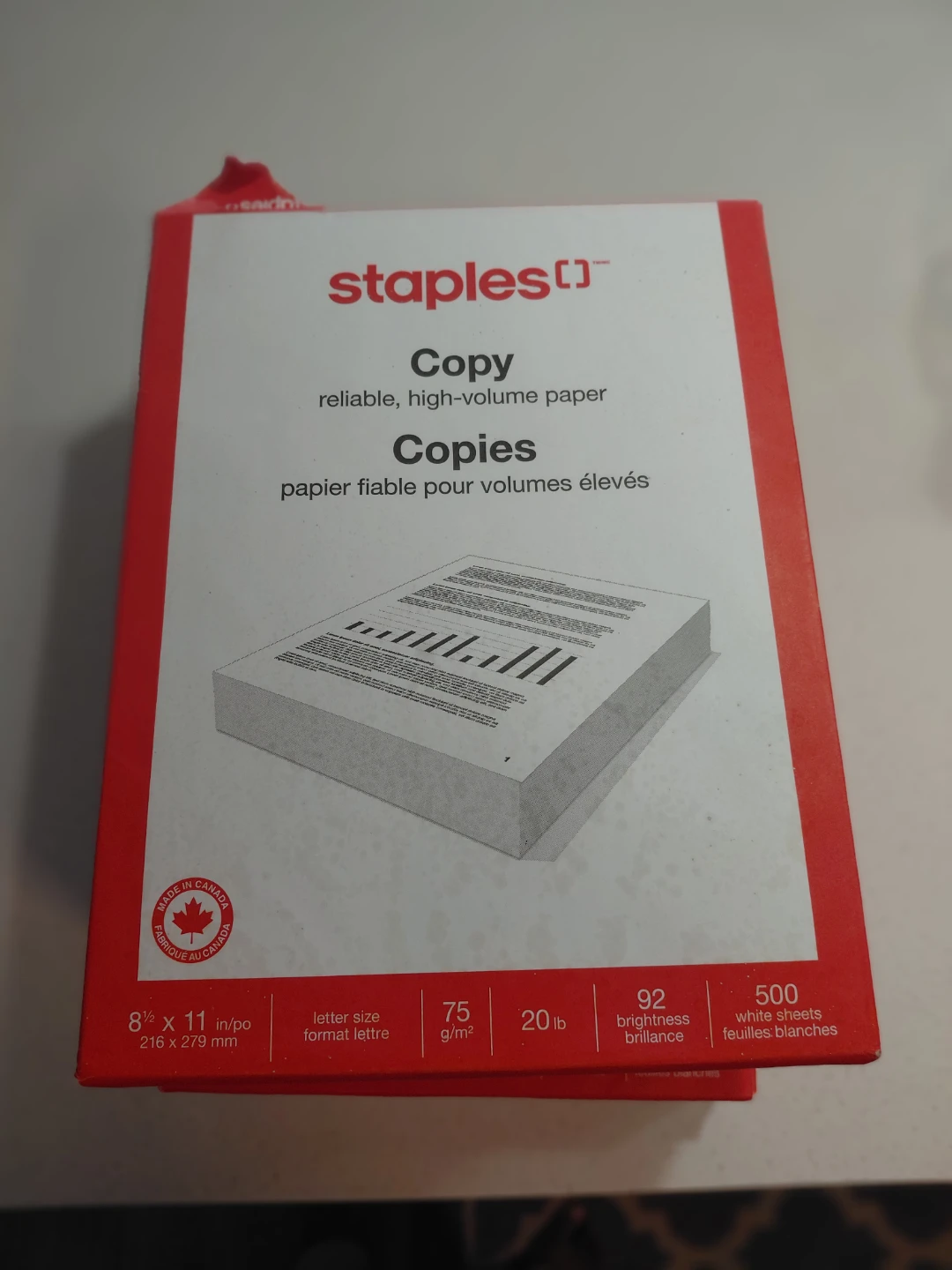 3 Reams of Staples Copy Paper 8.5x11 - photo 2