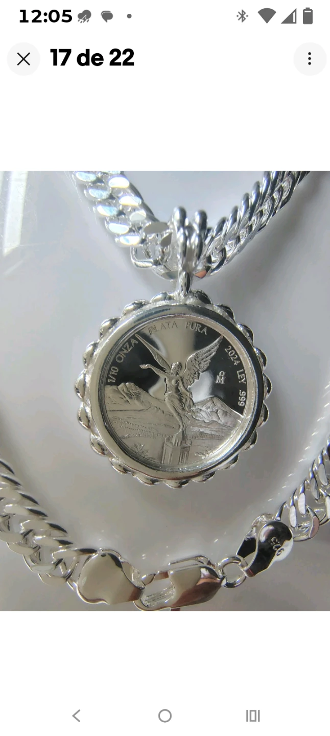 2024 Libertad 1/10 Oz Silver Plated Coin Necklace - photo 4