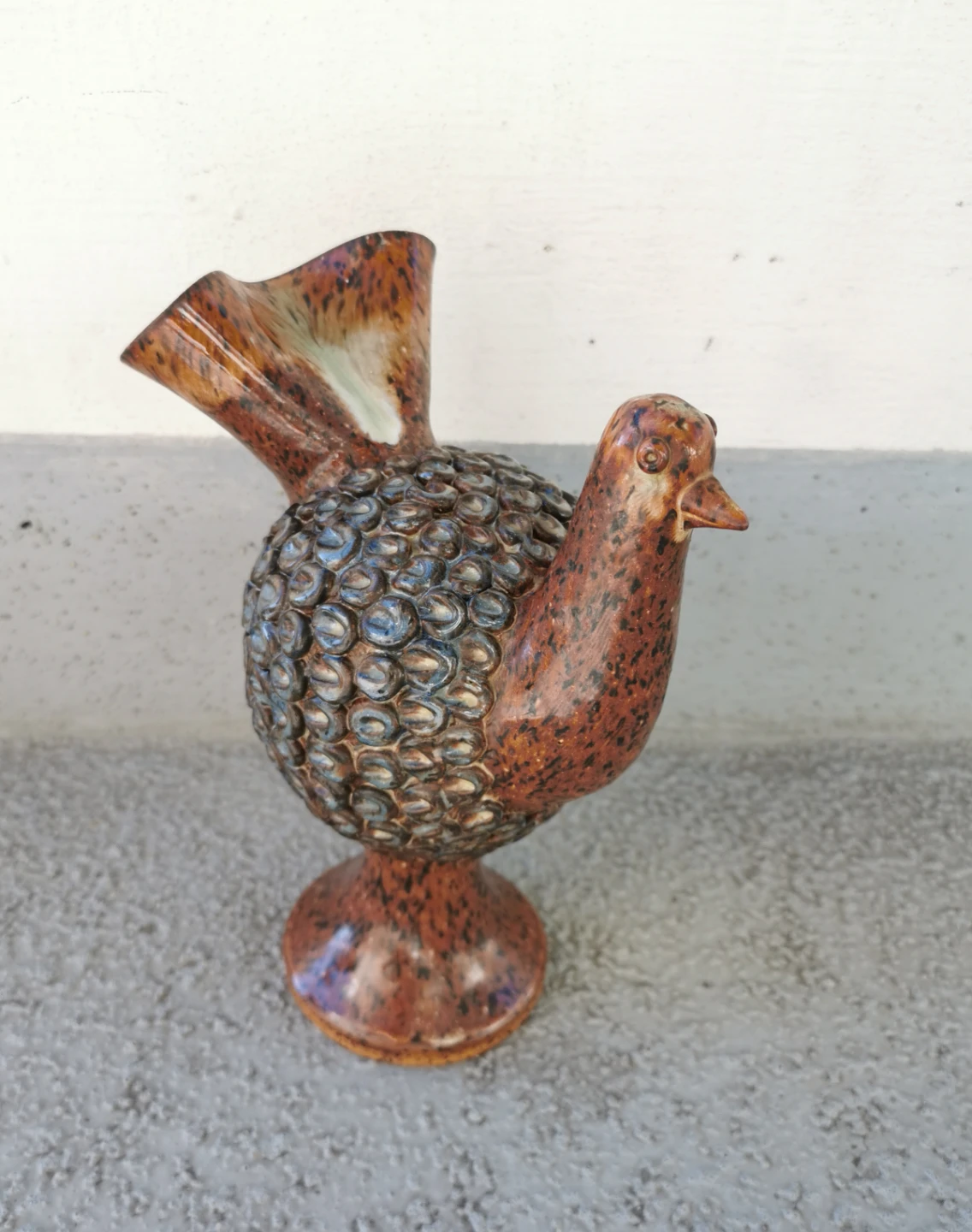 Vintage Gail Stewart Signed Studio Pottery Bird Sculpture