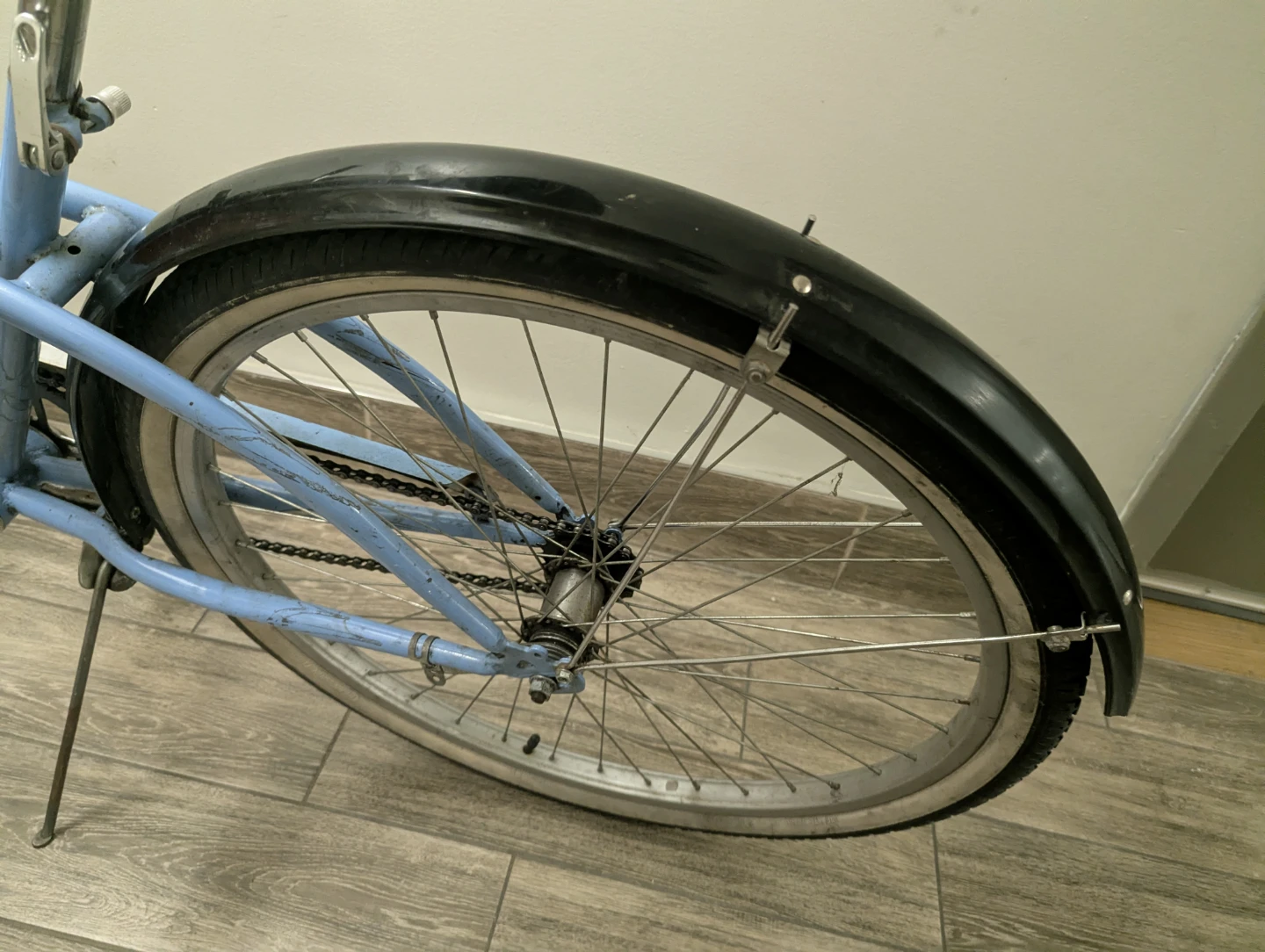Light Blue Cruiser Bicycle with Basket - photo 3