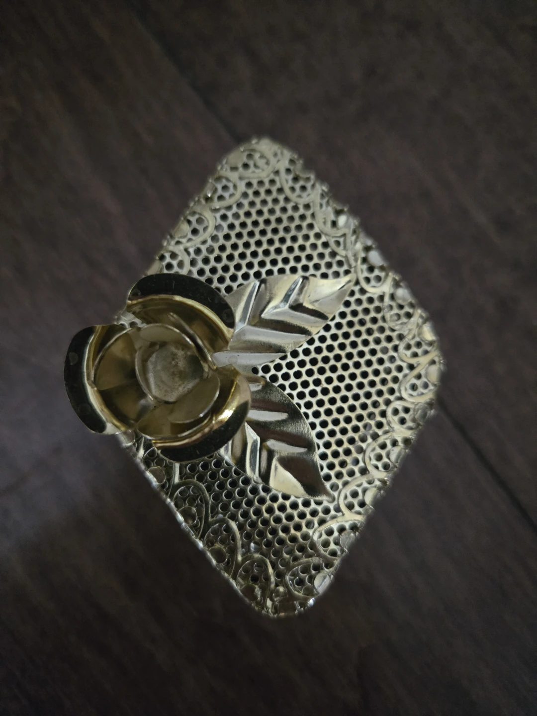 Gold-tone decorative trinket box