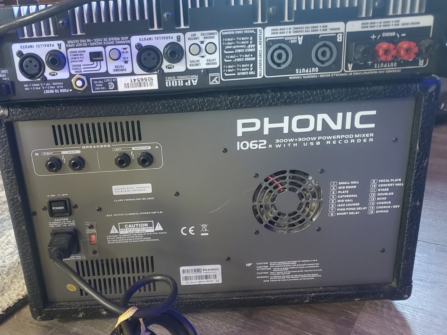 Phonic 1062R Powerpod Mixer and Yorkville AP800 Amplifier - photo 3