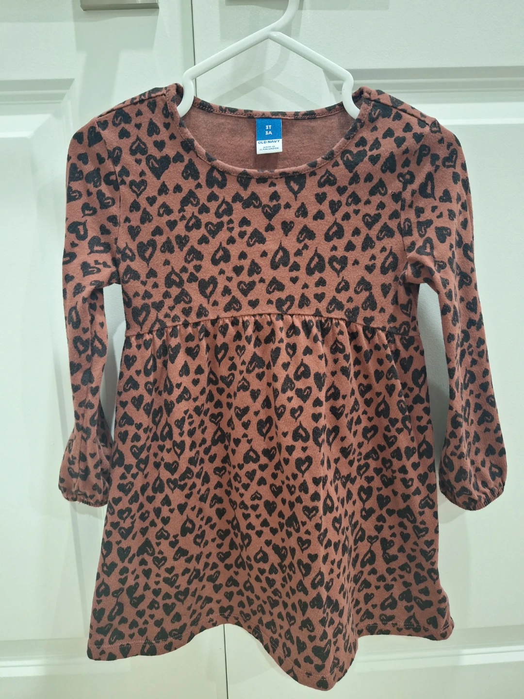 Old Navy toddler long sleeve heart dress