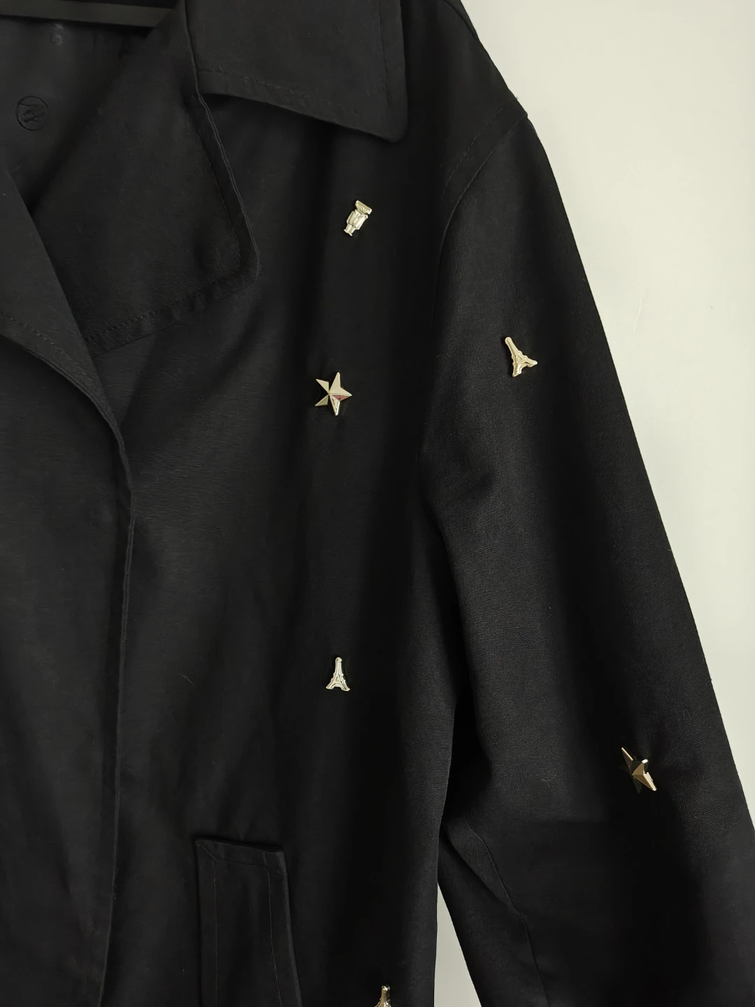 Karl Lagerfeld Paris Black Trench Coat - photo 2