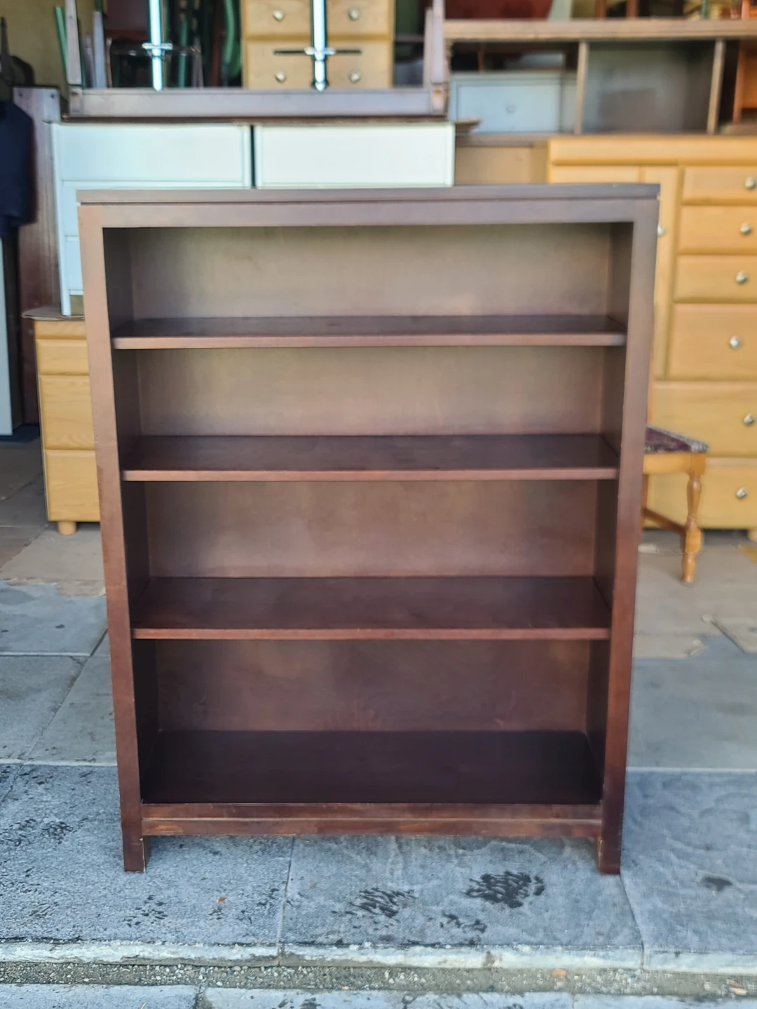 Dark Brown Wooden Bookshelf
