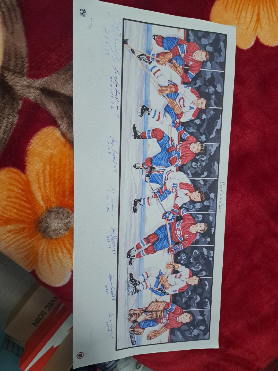 Les Canadiens Signed Hockey Art Print AP 10/50