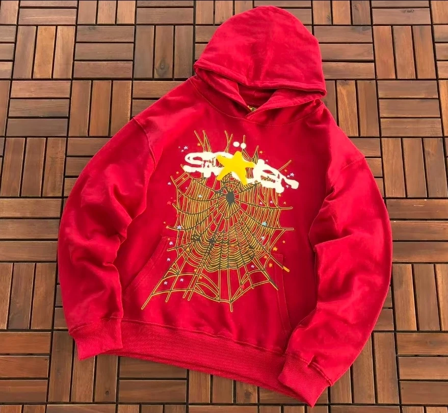 Sp5der Red Spiderweb Hoodie