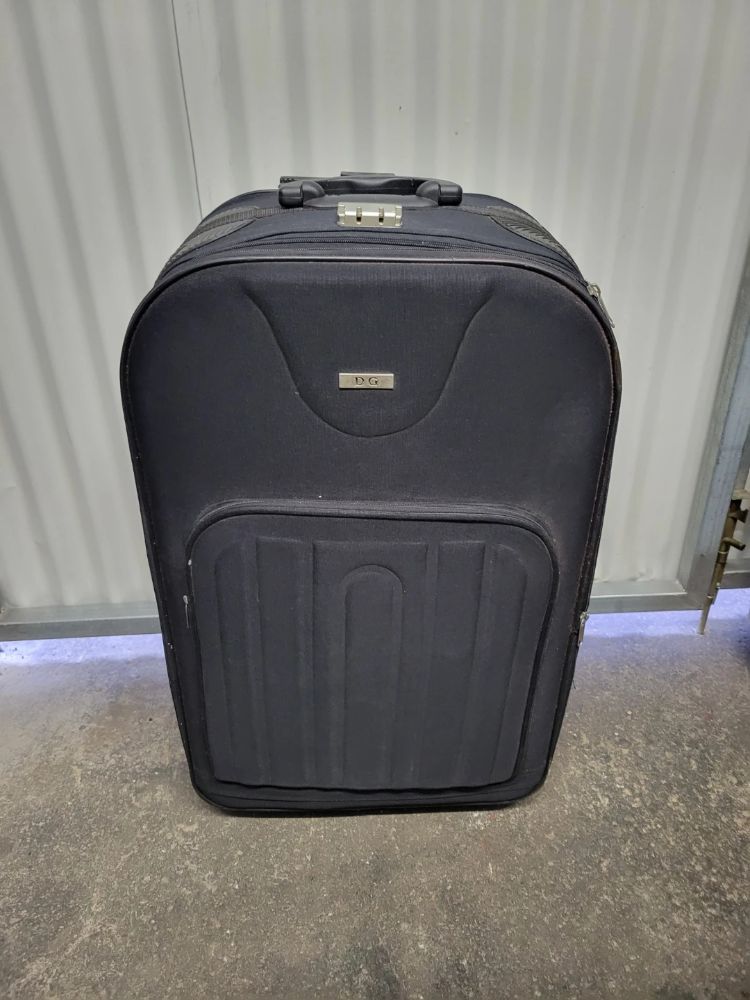 Black Check-in Rolling Suitcase