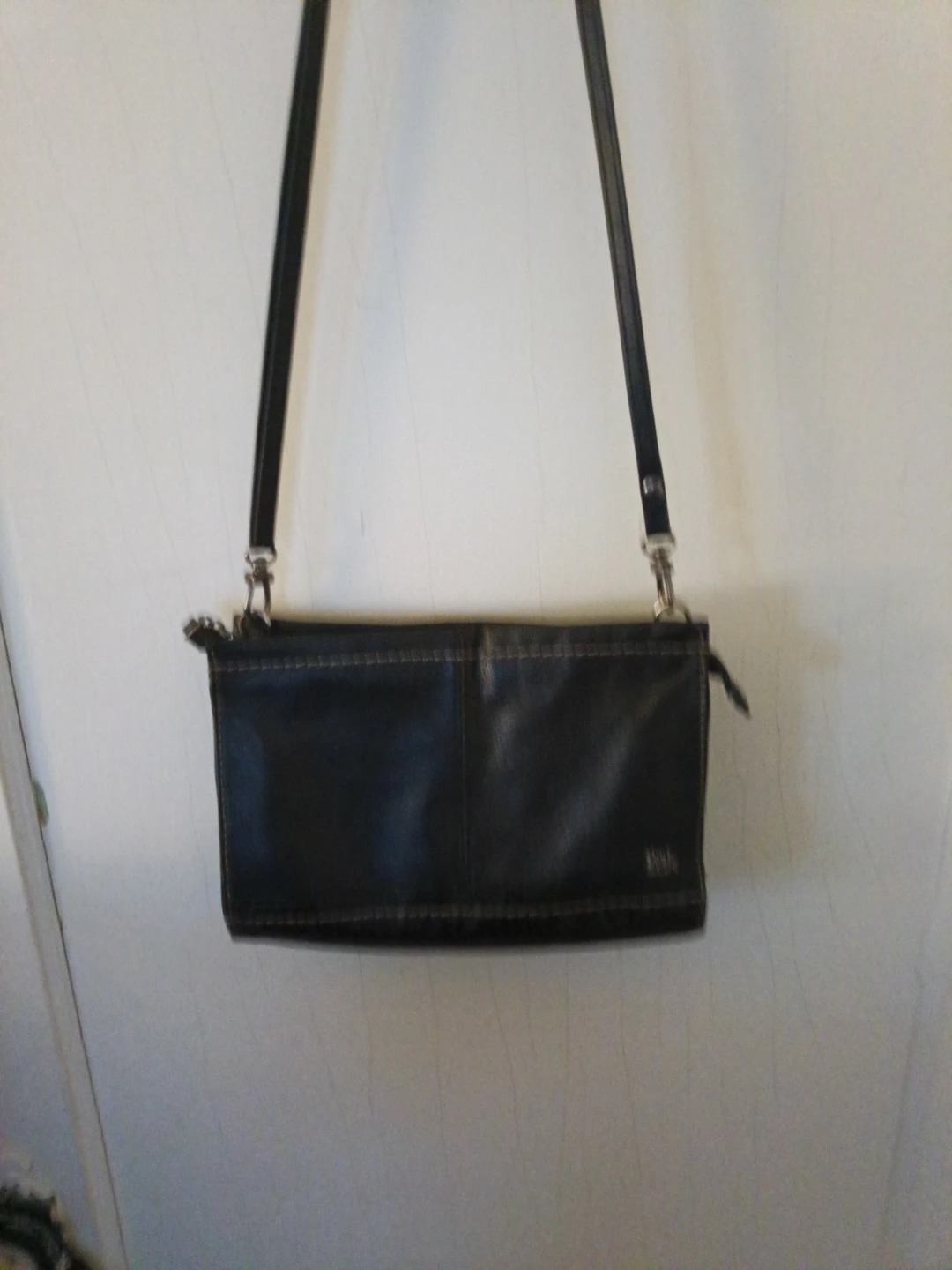 The Sak Black Leather Crossbody Bag